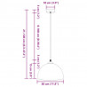 Lampy wiszące 2 szt. Regulowana wysokość E27 Biały Ø30 cm Metal