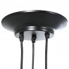 Lampa wisząca z 3 uchwytami na żarówki E27 Czarny metal