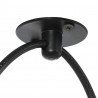 Lampa wisząca z 3 uchwytami na żarówki E27 Czarny metal