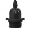 Lampa wisząca z 3 uchwytami na żarówki E27 Czarny metal
