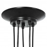 Lampa wisząca z 5 uchwytami na żarówki E27 Czarny metal