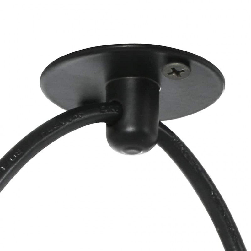 Lampa wisząca z 5 uchwytami na żarówki E27 Czarny metal
