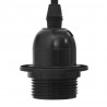 Lampa wisząca z 5 uchwytami na żarówki E27 Czarny metal