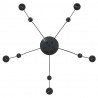 Lampa wisząca z 5 uchwytami na żarówki E27 Czarny metal