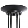 Lampa wisząca z 6 uchwytami na żarówki E27 Czarny metal