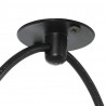 Lampa wisząca z 6 uchwytami na żarówki E27 Czarny metal
