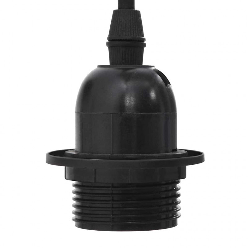 Lampa wisząca z 6 uchwytami na żarówki E27 Czarny metal