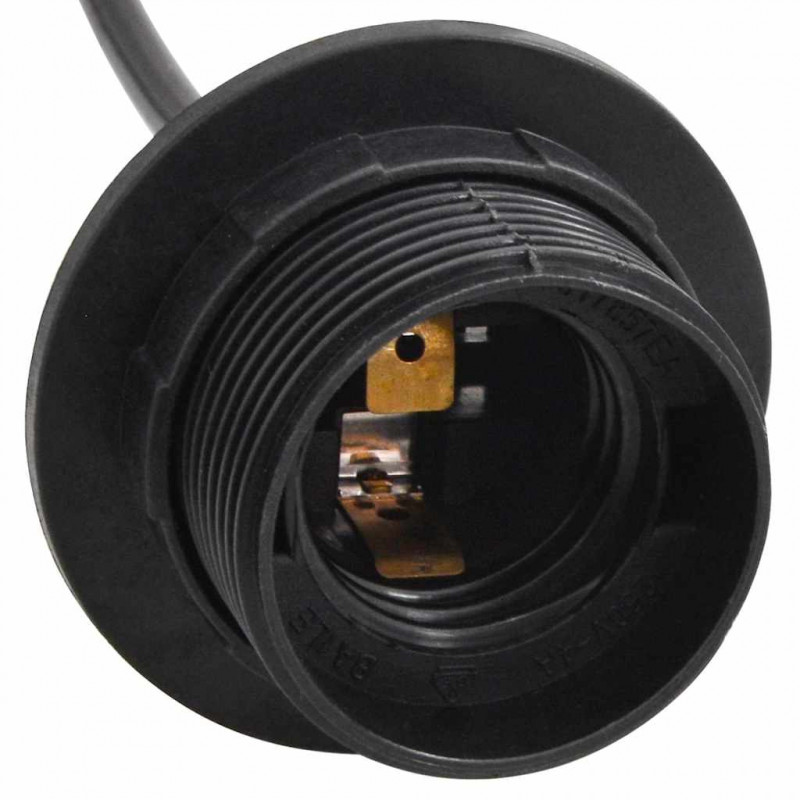 Lampa wisząca z 6 uchwytami na żarówki E27 Czarny metal