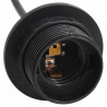 Lampa wisząca z 6 uchwytami na żarówki E27 Czarny metal