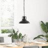 Lampa wisząca E27 Czarna Ø 31 cm Żelazo