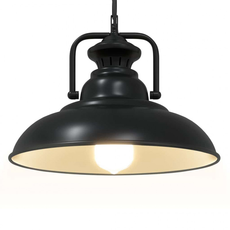Lampa wisząca E27 Czarna Ø 31 cm Żelazo