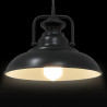Lampa wisząca E27 Czarna Ø 31 cm Żelazo