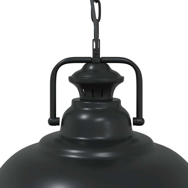 Lampa wisząca E27 Czarna Ø 31 cm Żelazo