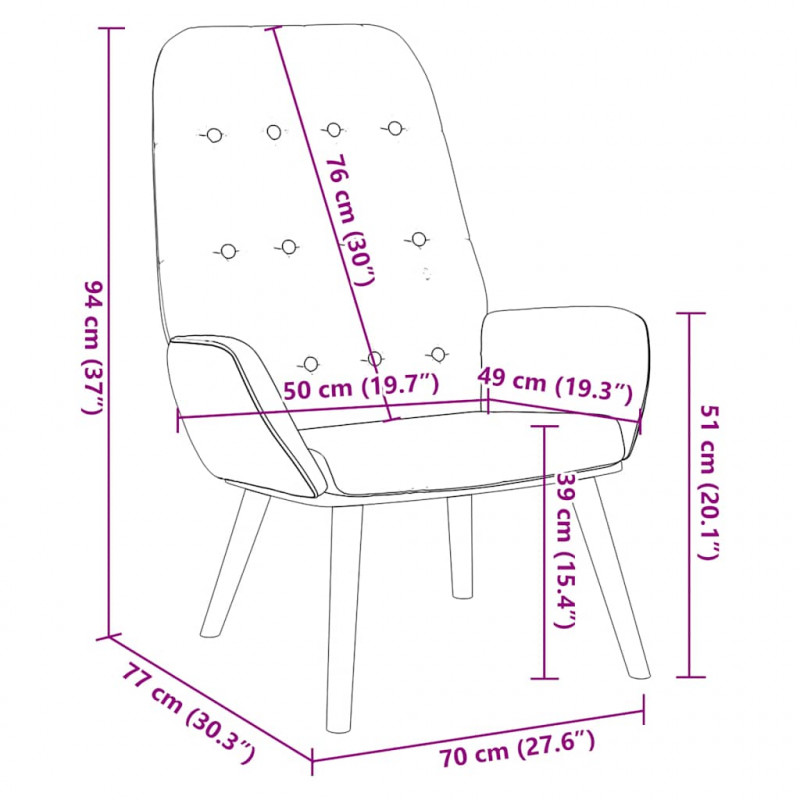 Fotel relaksacyjny Ble Fabric