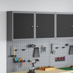 Szafka na narzędzia z półką Czarny i szary 50 x 20 x 55 cm
