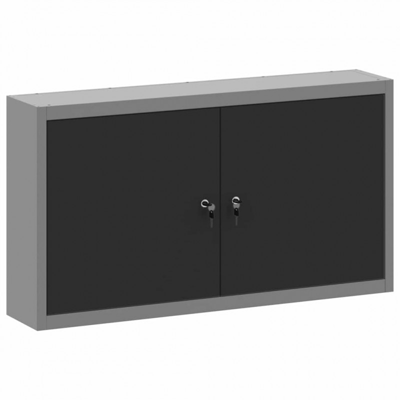 Szafka na narzędzia z półką Czarny i szary 50 x 20 x 55 cm