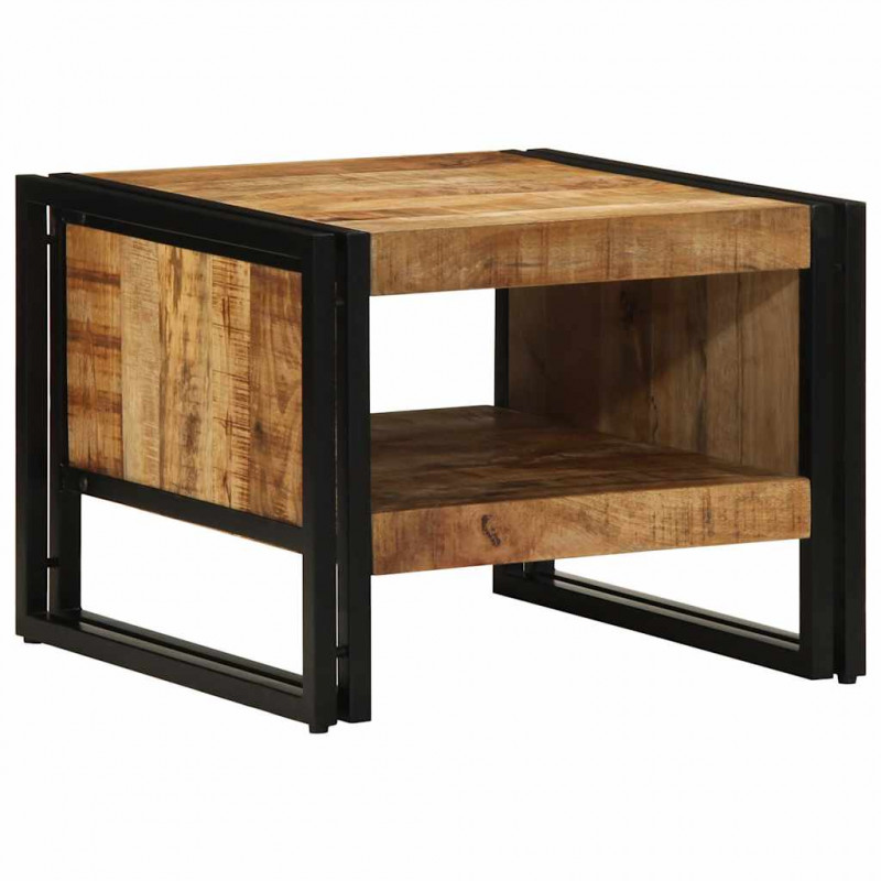 Stolik kawowy 50x50x38 cm lite drewno surowe mango