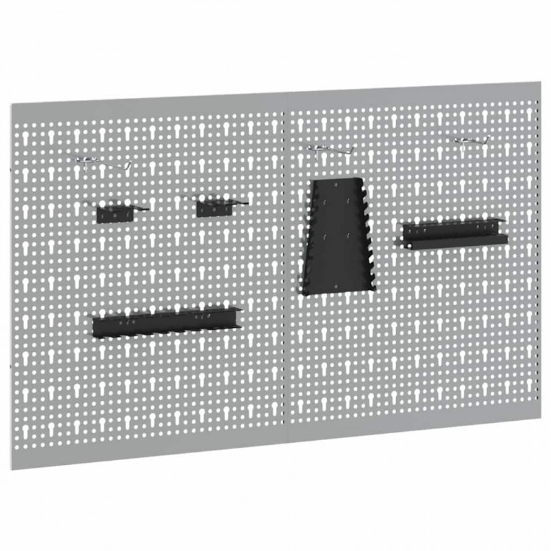 Panel Narzędziowy 2 pcs Szary 100 x 1 x 60 cm