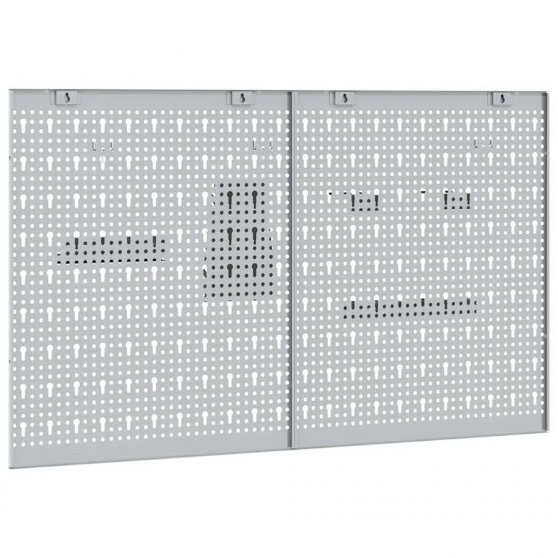 Panel Narzędziowy 2 pcs Szary 100 x 1 x 60 cm