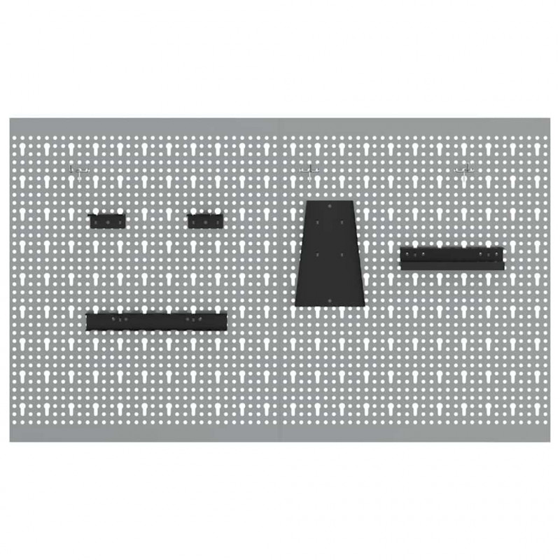 Panel Narzędziowy 2 pcs Szary 100 x 1 x 60 cm