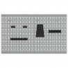 Panel Narzędziowy 2 pcs Szary 100 x 1 x 60 cm