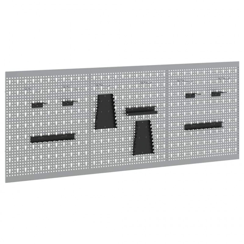 Panel Narzędziowy 3 pcs Szary 150 x 1 x 60 cm