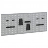 Panel Narzędziowy 3 pcs Szary 150 x 1 x 60 cm