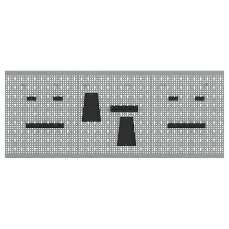 Panel Narzędziowy 3 pcs Szary 150 x 1 x 60 cm