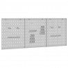 Panel Narzędziowy 3 pcs Szary 150 x 1 x 60 cm