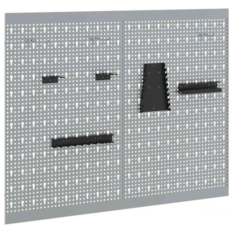 Panel Narzędziowy 2 pcs Szary 100 x 1 x 80 cm