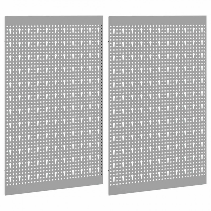 Panel Narzędziowy 2 pcs Szary 100 x 1 x 80 cm