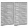 Panel Narzędziowy 2 pcs Szary 100 x 1 x 80 cm