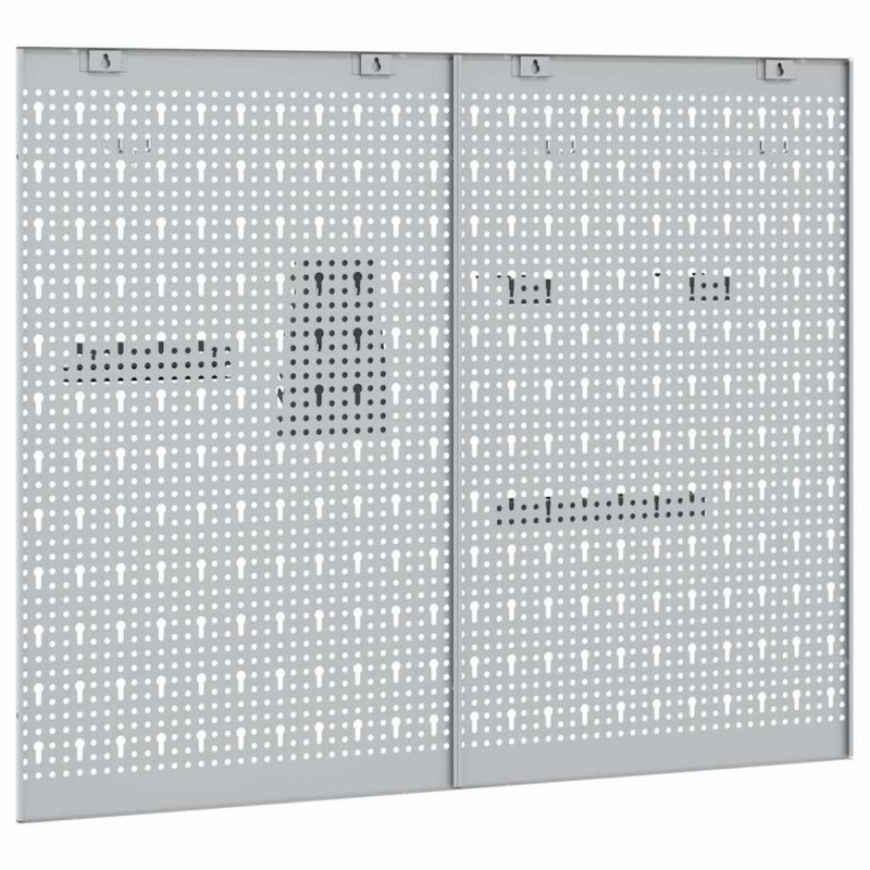 Panel Narzędziowy 2 pcs Szary 100 x 1 x 80 cm