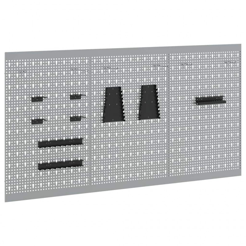 Panel Narzędziowy 3 pcs Szary 150 x 1 x 80 cm