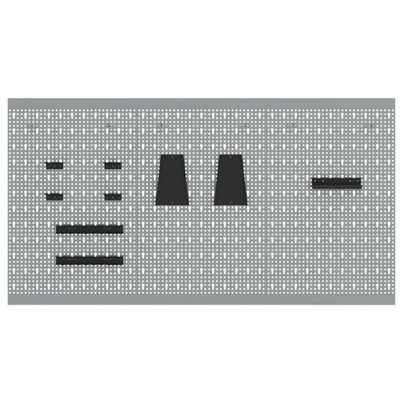 Panel Narzędziowy 3 pcs Szary 150 x 1 x 80 cm