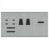 Panel Narzędziowy 3 pcs Szary 150 x 1 x 80 cm