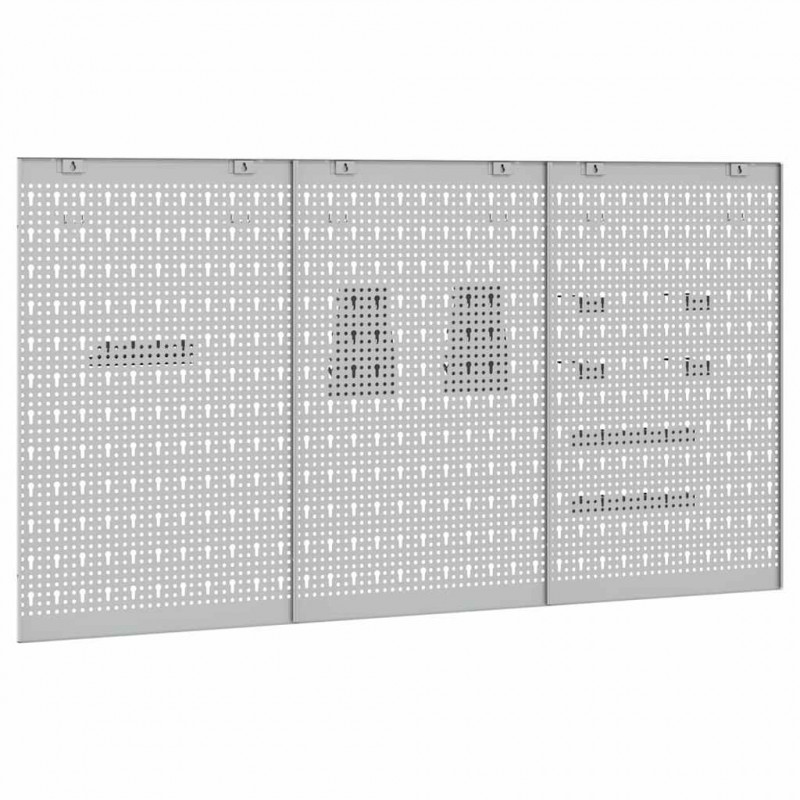 Panel Narzędziowy 3 pcs Szary 150 x 1 x 80 cm