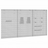 Panel Narzędziowy 3 pcs Szary 150 x 1 x 80 cm