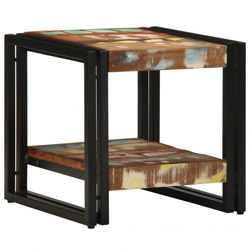 Stolik kawowy 40 x 40 x 38 cm Lite Drewno Recyklingowe