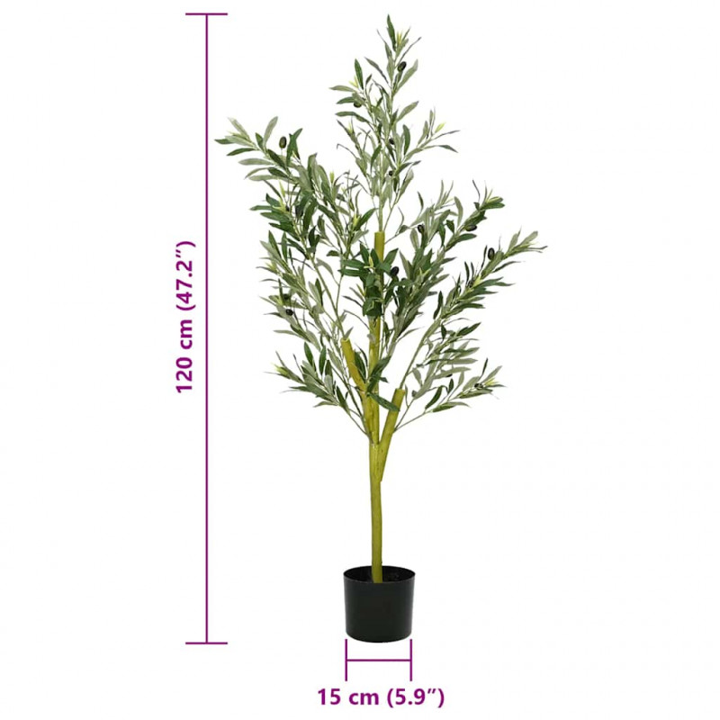 Sztuczne drzewo oliwne 450 liści 120 cm zielone