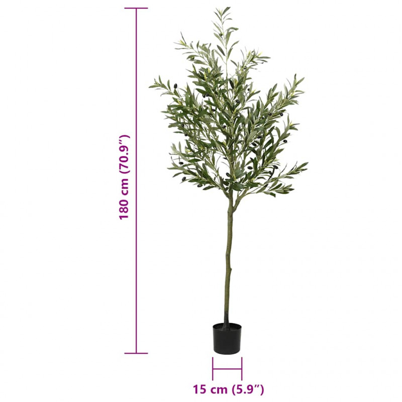 Sztuczne drzewo oliwne 700 liści 180 cm zielone