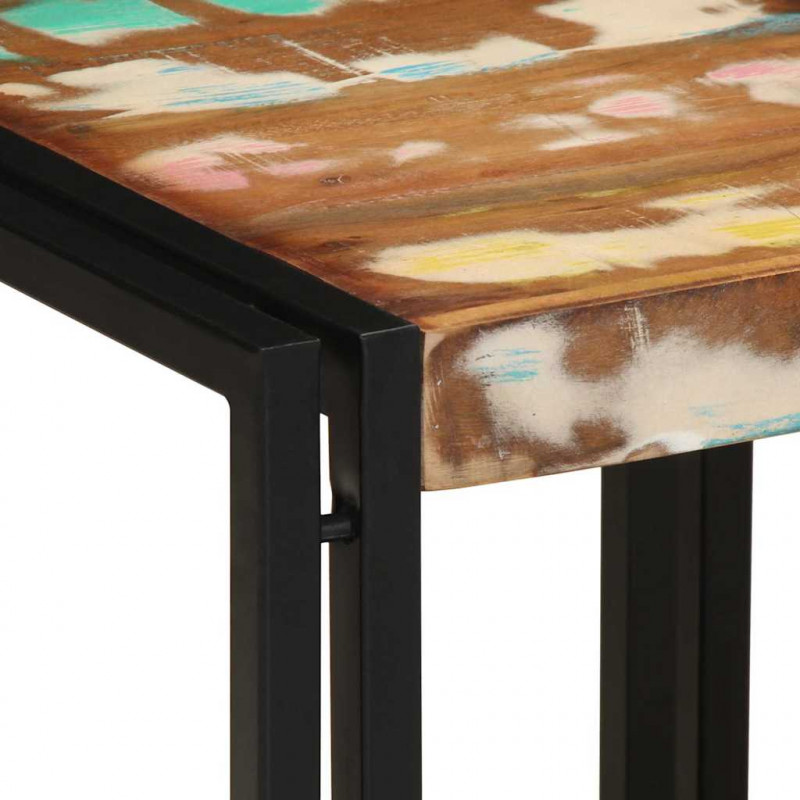 Stolik kawowy 40 x 40 x 38 cm Lite Drewno Recyklingowe