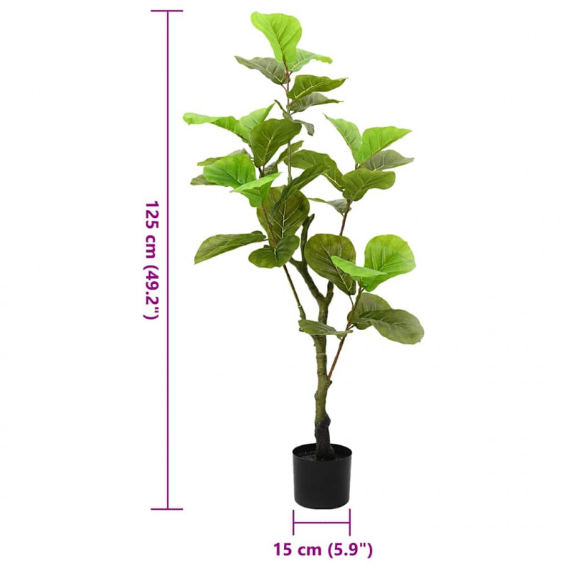 Sztuczne drzewo Ficus 30 liści 125 cm zielone
