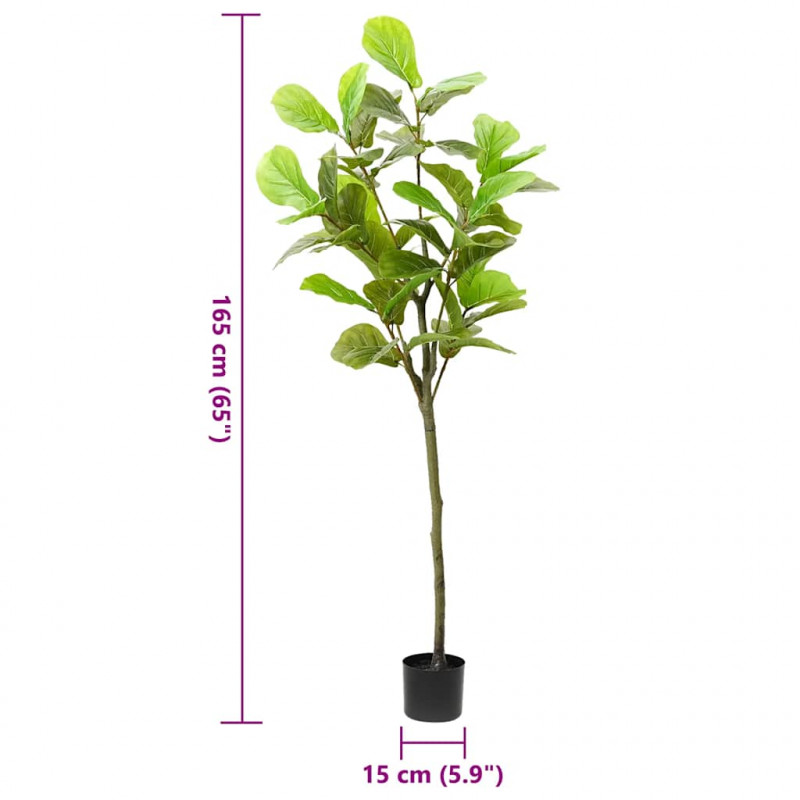 Sztuczne drzewo Ficus 48 liści 165 cm zielone