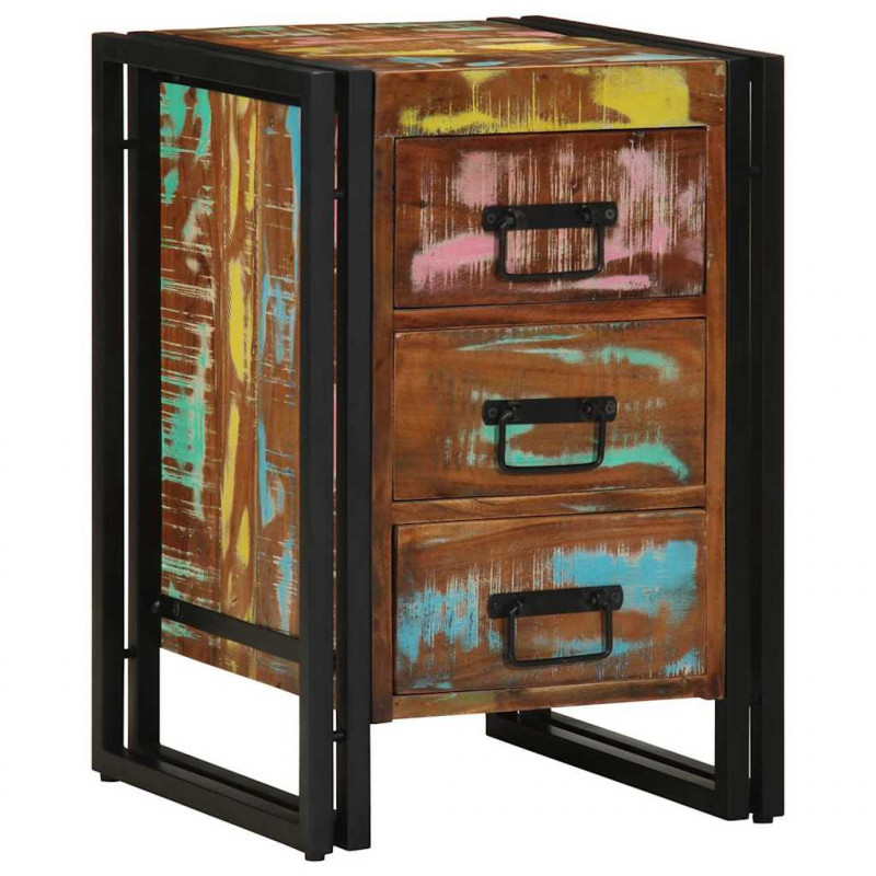 Szafka Nocna 40 x 40 x 59 cm Lite Drewno Recyklingowe