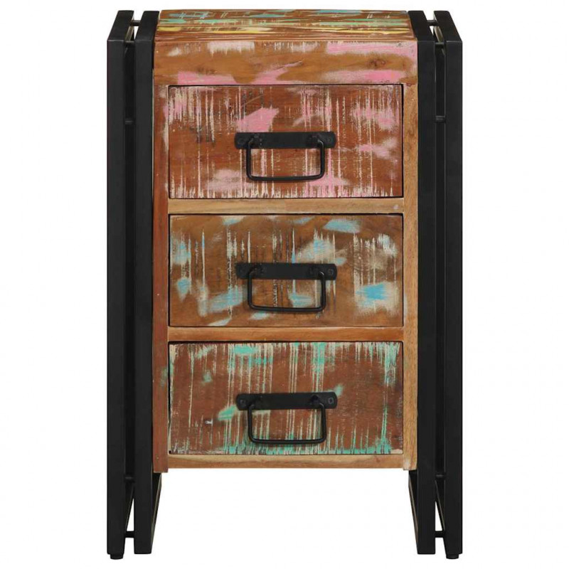 Szafka Nocna 40 x 40 x 59 cm Lite Drewno Recyklingowe
