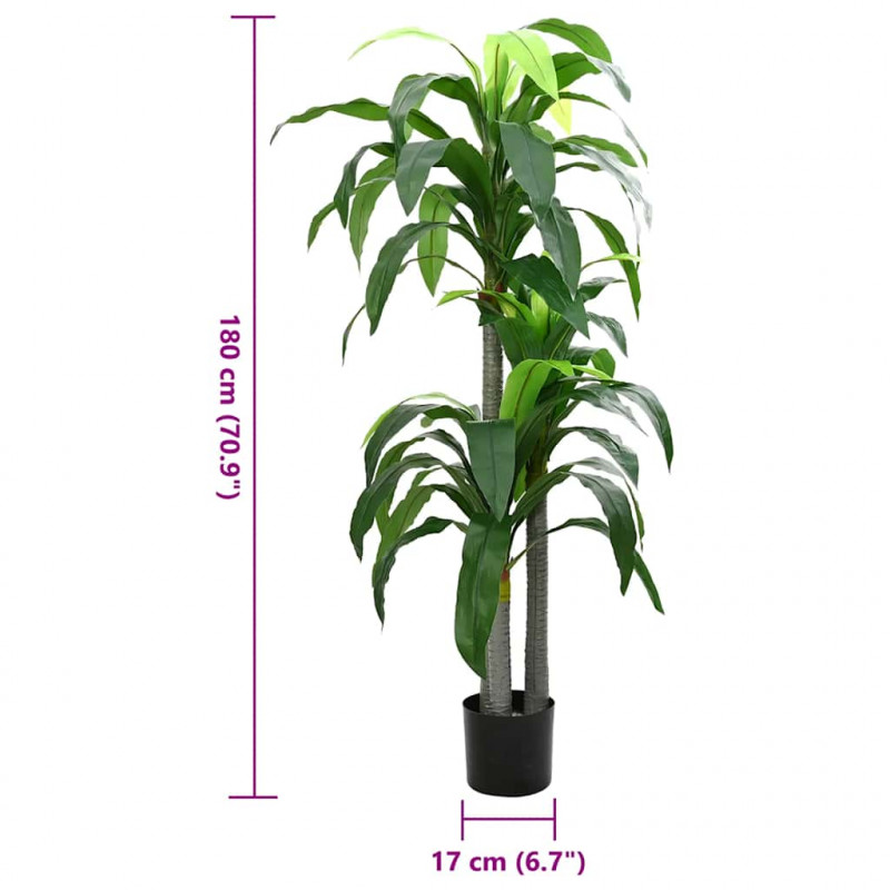 Sztuczne drzewo Draceny 36 liści 180 cm zielone