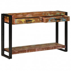 Konsola Wielokolorowe 120 x 33 x 75 cm Lite Drewno Recyklingowe