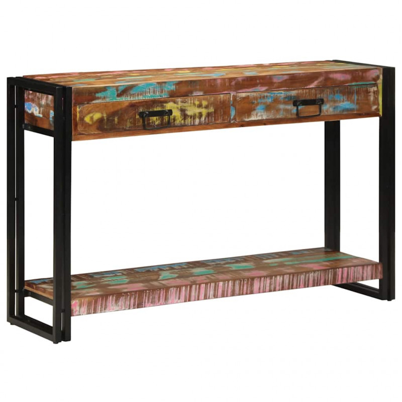 Konsola Wielokolorowe 120 x 33 x 75 cm Lite Drewno Recyklingowe