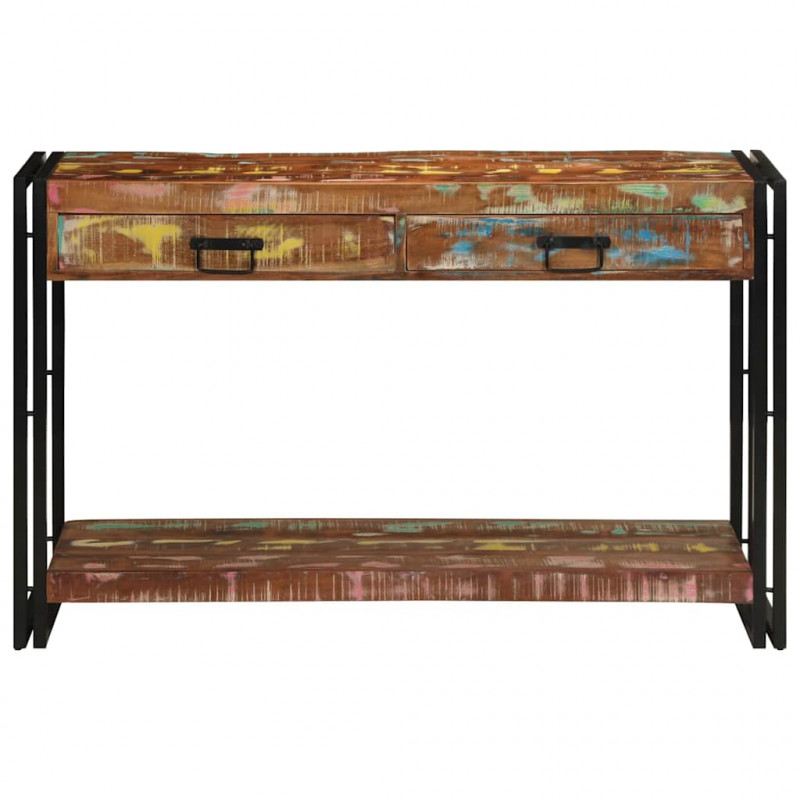 Konsola Wielokolorowe 120 x 33 x 75 cm Lite Drewno Recyklingowe
